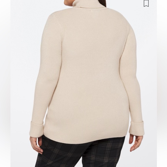 Ribbed turtleneck and cuff sweater - Picture 4 of 4